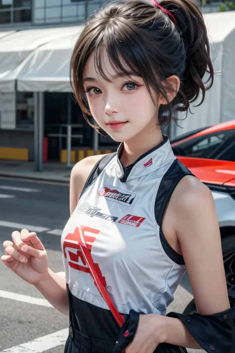  1 girl, upper body,(masterpiece, Best Quality), RAW Photos, 16K wallpaper , extremely detailed CG,wonderful,Super detailed, Surreal, official art, high quality texture, very high resolution on down , high resolution on down,,cute girl, Facial beauty,Big g...