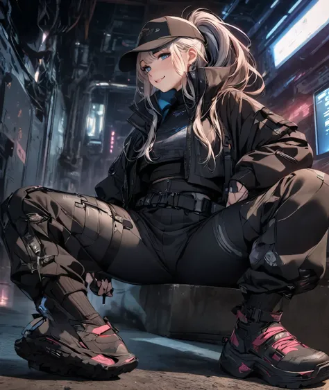  Women Sitting on a Shelf Wearing a Black Jacket and Pants,  cyberpunk streetwear , wearing  cyberpunk streetwear ,  Photos of Women Wearing Tech Wear , Space tech wear  ,  Full Body Black Cyberpunk Style Outfits ,  wearing Japanese tech wear, Tech Wear Lo...