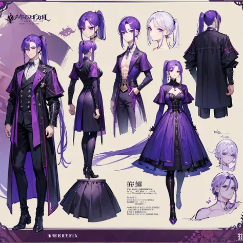 (Masterpiece, best quality), detailed, 1 man, ((character concept art)), ((character design sheet, same character, front, side, back)), full body, body complete, 1 Male demon, 1 Man demon, Detailed face, character design sheet，full bodyesbian, Highly detai...