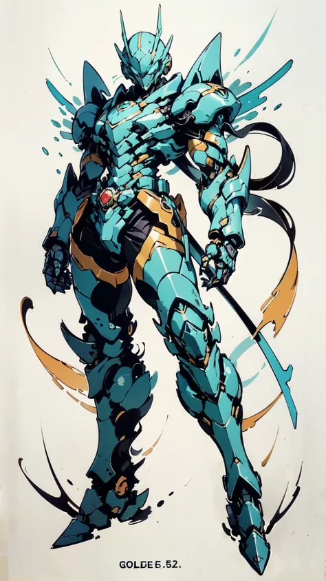 (masterpiece:1.5, best quality:1.5, extremely delicate:1.5), ((male:1.5)), a man wearing a full-face helmet, green eyes, fantasy-style high-tech biomimetic armored combat suit, (a composite layered chest armor), the design balances heavy with agility, full...