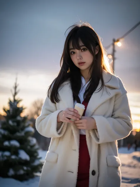 Japanese
bangs
long coat
muffler
Christmas
beautiful
The nose is tall