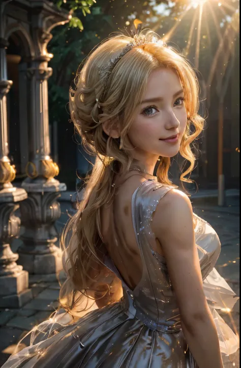 ((RAW shooting:1.5, realistic:1.5, 8k, highest quality, masterpiece, ultra high resolution)), Inside the luxurious British Royal Palace, professional camera work:1.3, Highly detailed skin and facial textures:1.3, glow light effect, Super detailed:1.3, cute...
