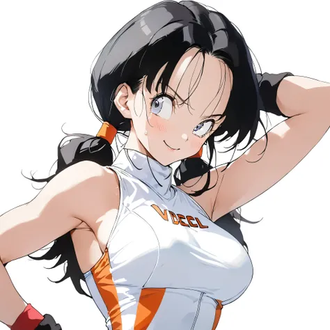 masterpiece, best quality, high resolution,16k,super detailed skin, (videl:1.5),1990s \(style\),c cup beautiful breasts、height: ...