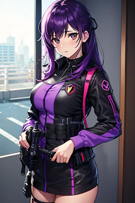 Opérateur Jet de Call of duty dans la tenue Echo Mikan Endo du pack Vibrant Vixen couleur violette