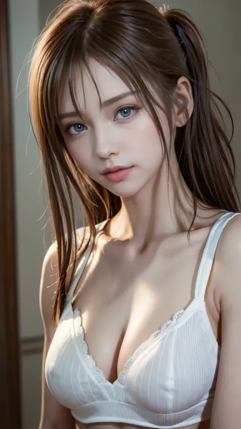 Knight,  Uncut Pictures  , (((Very pretty portrait ))),  1 girl, Sexy 20 year old girl , Baby Face, Young Face,  Detailsな髪質,  light brown hair,  gentle smile staring at camera, ( clevis), masterpiece,  ultra detailed, Cinematic Light,  Intricate Details,  ...