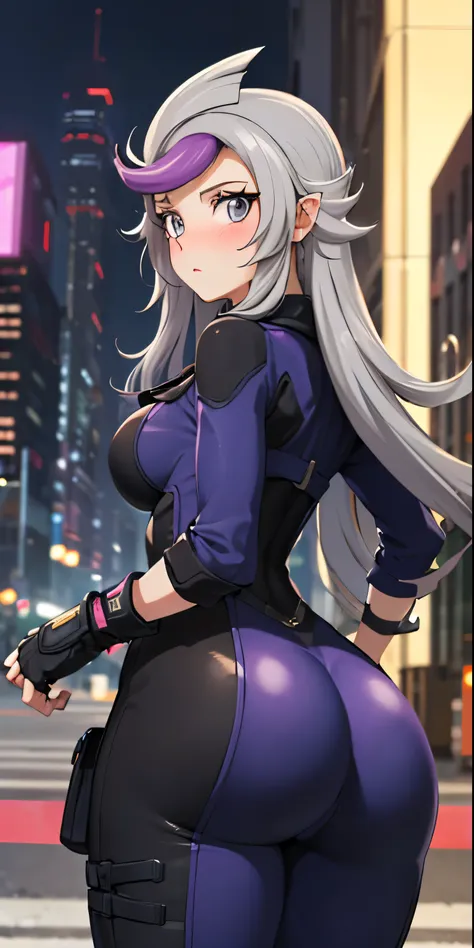 1 female,high definition,high resolution,ultra-realistic,8k, 1girl,  (emma_bessho:1.2),  (grey hair:1.2),(  purple hair:1.2),  g...