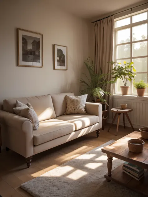 no human, no person, outdoor living room, cozy living room, various of chair and couch, exterior, potted plant, (woods aesthetic), victorian style, dappled sunlight, concrete step, outdoor, perfect interior design, realistic, interior design photography, m...