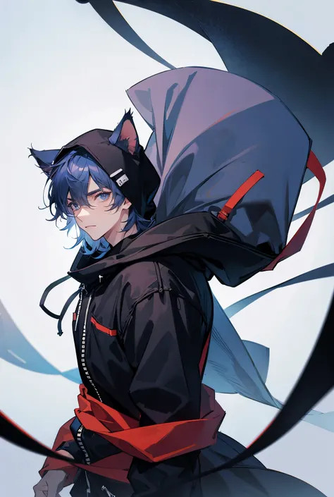 Man Wearing Cat Ears Hood