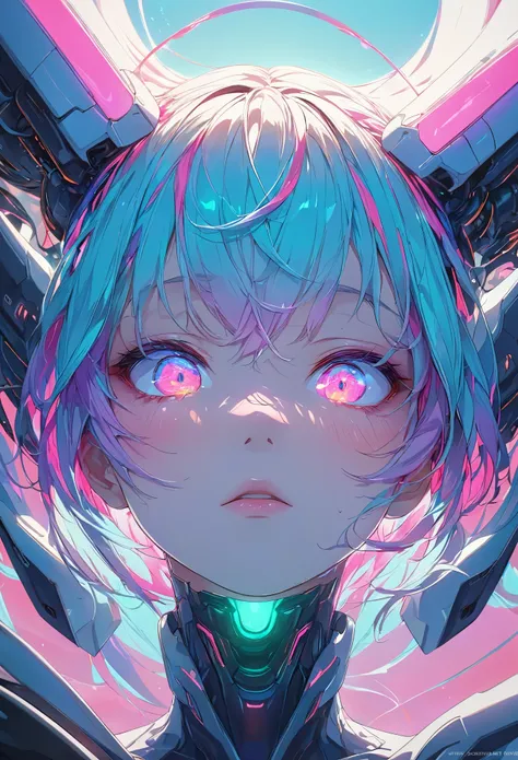 glowing eyes, colourful glowing hair, gradient hair, anime style, high detail, Futurism, glowing light, UHD, retina, masterpiece, ccurate, anatomically correct, textured skin, super detail, high details, high quality, award winning, best quality, highres