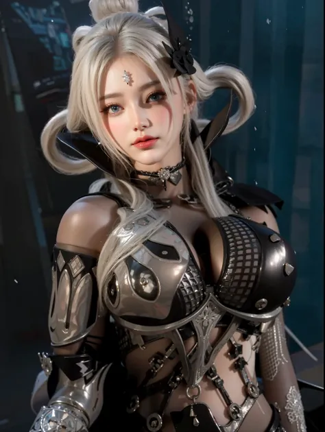 Game Art，  best image quality，Maximum resolution，8K，(Half-length portrait)，(portrait)，(Head close-up)，(Rule of Thirds)，   Fictional Engine 5 Renders   ，20-year-old girl，((Queen))，  has very beautiful eyes  ，(  big breasts  )，Elegance and nobility，  movie l...