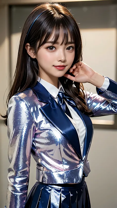 Angelic Very beautiful cute girl,Beautiful detailed eyes,Detailed double eyelids,(18 yo:1.3),(Large eyes:1.3),Long straight brown hair,see-through bangs,Sharp Focus,beautiful detailed face and eyes,straight small nose,drooping eyes,laughing,BREAK ,(super s...