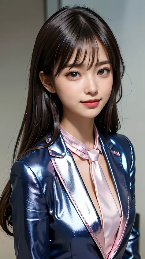 Angelic Very beautiful cute girl,Beautiful detailed eyes,Detailed double eyelids,(18 yo:1.3),(Large eyes:1.3),Long straight brown hair,see-through bangs,Sharp Focus,beautiful detailed face and eyes,straight small nose,drooping eyes,laughing,BREAK ,(super s...