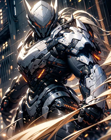  man wearing black exo armor in front of a building Its moving violently,  rendered in Unreal Engine 5 , Black Octane Rendering, Super detailed with octane rendering ,  rendered with 8K Unreal Engine ,  rendered with Unreal Engine 6 ,  streamlined matte bl...