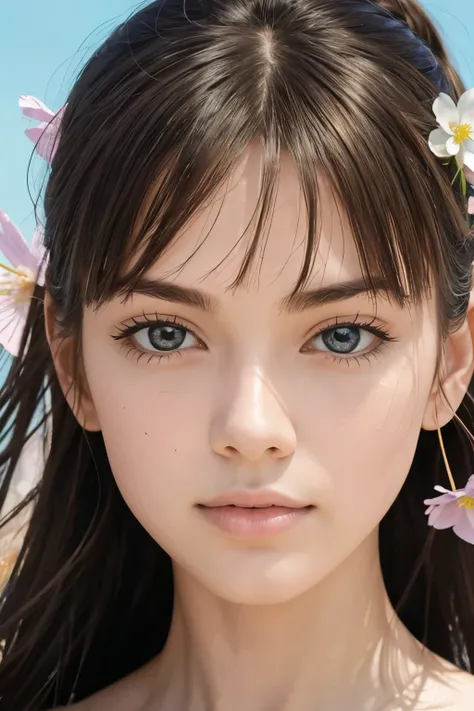 (masterpiece), (best quality), (Super detailed),(disheveled hair),(illustration), (1 girl), (fashion clothing), permanent, fashion model, looking at the audience, (interview), (Simple background),Beautiful and delicate eyes, Exquisite and beautiful face, f...