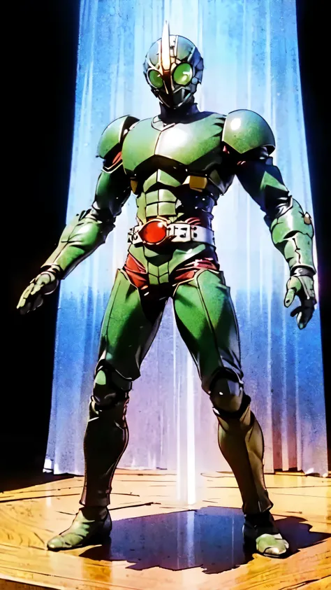 (masterpiece:1.5, best quality:1.5, extremely delicate:1.5), ((male:1.5)), a man wearing a full-face helmet, green eyes, fantasy-style high-tech biomimetic armored combat suit, (a composite layered chest armor), the design balances heavy with agility, full...