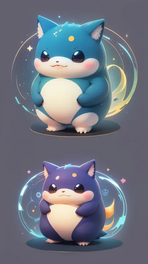 Cute surreal Snorlax with colorful eyes. Logo design, cartoon, cinematic lighting effects, attractive, 3D vector art, cute and whimsical, fantasy art, hand drawn, digital painting, soft lighting, isometric style, 4K resolution, realistic rendering, highly ...