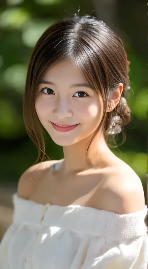 masterpiece,best quality,(Japanese girl),((Beautiful girl)),cleavage,(off shoulder:1.2),(perfect body beauty:1.2),(shy smile),From slightly above