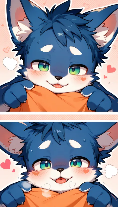 Super high resolution, detailed background, furry Shota boy(furry ears), Kemono furry shota boy, innocent kindergarten furry boy, close-up face, about to kiss, kiss waiting face, blushed, embarrassed, naked, heavy breath, moist thin eyes , Swollen cheeks ,...