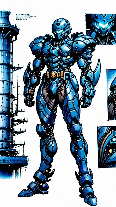 (masterpiece:1.5, best quality:1.5, extremely delicate:1.5), ((male:1.5)), a man wearing a full-face helmet, green eyes, fantasy-style high-tech biomimetic armored combat suit, (a composite layered chest armor), the design balances heavy with agility, full...