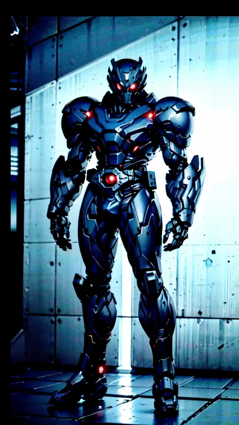 (masterpiece:1.5, best quality:1.5, extremely delicate:1.5), ((male:1.5)), a man wearing a full-face helmet, green eyes, fantasy-style high-tech biomimetic armored combat suit, (a composite layered chest armor), the design balances heavy with agility, full...