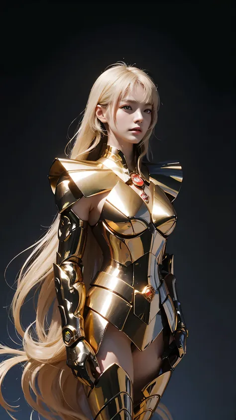 (((1 Girl))) A surrealist ultra-detailed photograph of a beautiful girl, The girl in the photo is in the background of Greek ruins , Broken Mount Gold Half Armor , Long black hair, blue eyes, dynamic posture, Beautiful, Symmetrical Hazel Eyes , Detai...