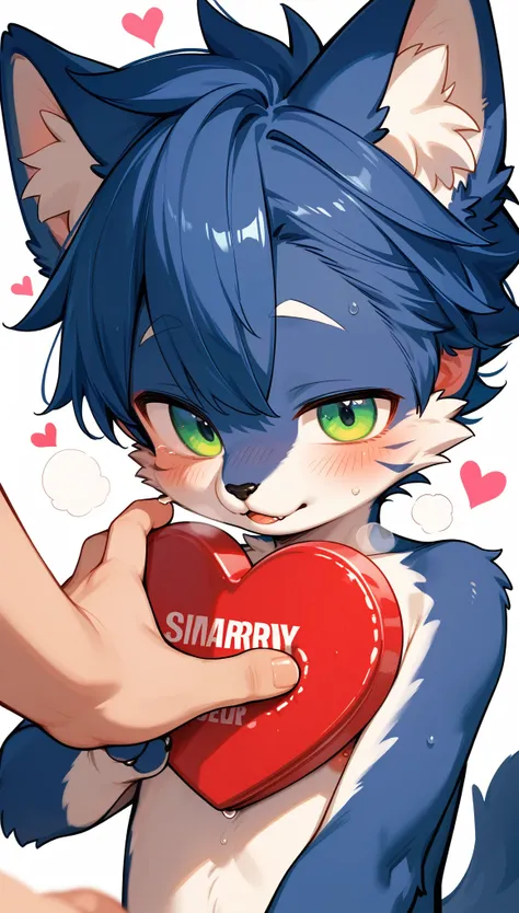 Super high resolution, detailed background, furry Shota boy(furry ears), Kemono furry shota boy, innocent kindergarten furry boy, close-up face, about to kiss, kiss waiting face, blushed, embarrassed, naked, heavy breath, moist thin eyes , Swollen cheeks ,...