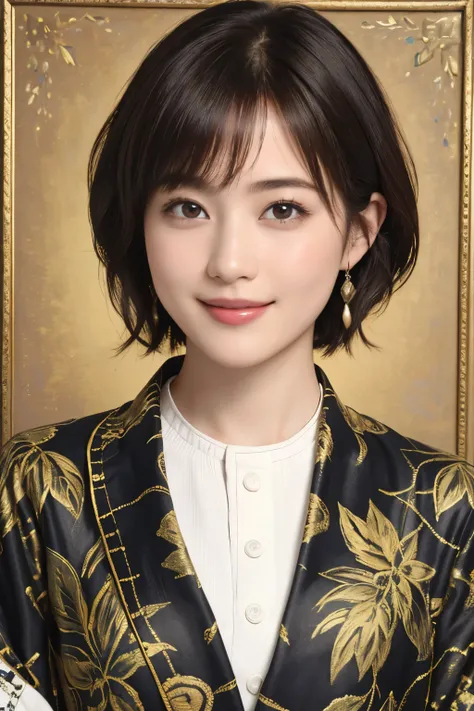 320 ( 20-year-old female,  20-year-old male ), (  super real ), ( High image quality), (  short hair), (smile), ((  gorgeous costume  )), ((Gorgeous painting))