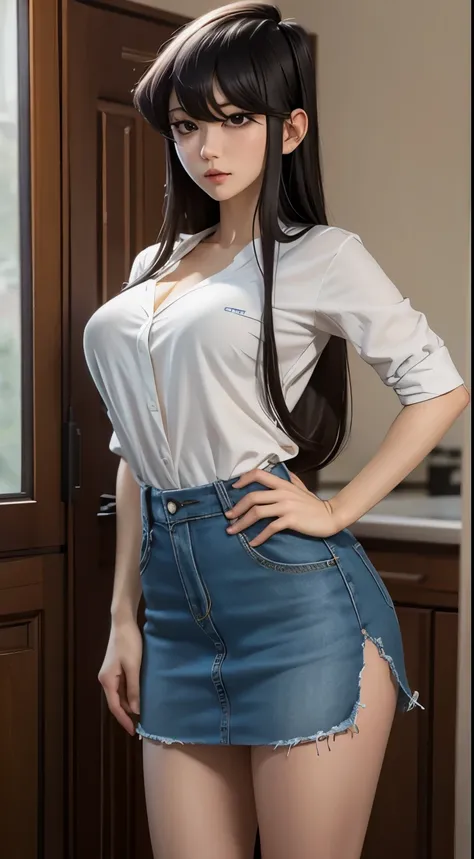 shouko komi is very hot. busty. cutout. production