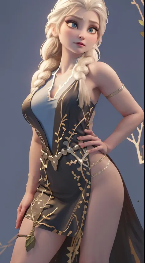 elsa frozen is very hot. busty. cutout. production