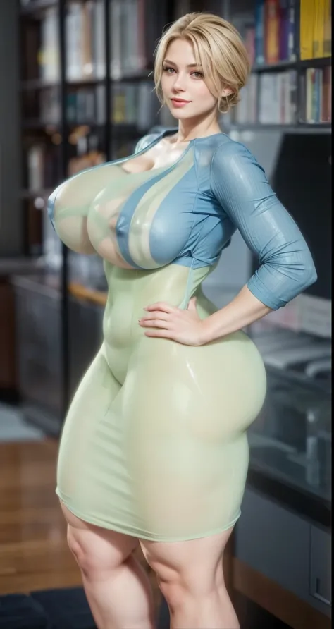   A womans seductive smile, big buttocks, round buttocks,  large breasts, nipple,    transparent clothing  , translucent clothing,     tight clothing,   photorealistic   .