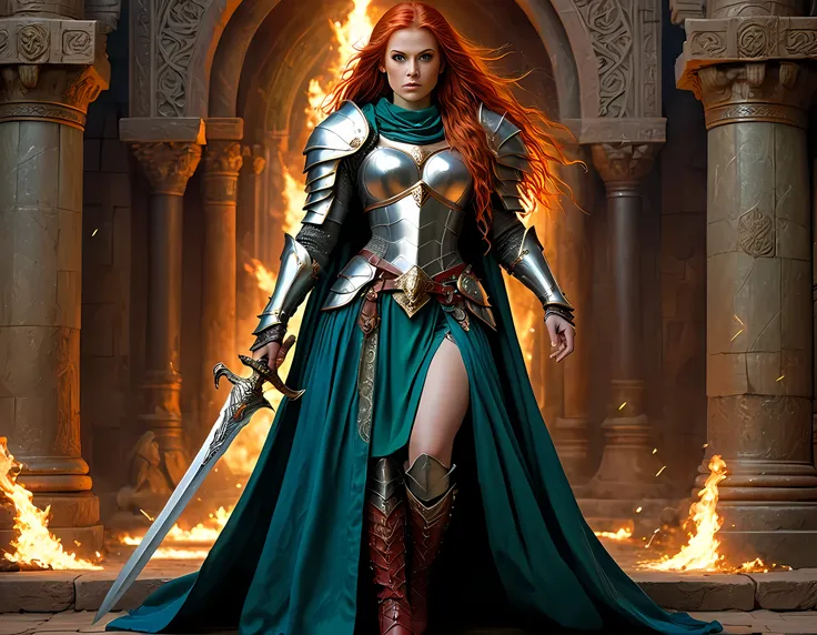 concept art, wide shot, (masterpiece:1.3), full body intense details, highly detailed, photorealistic, best quality, highres, portrait of a dwarf female (fantasy art, Masterpiece, best quality) , intense details facial details, (fantasy art, Masterpiece, b...