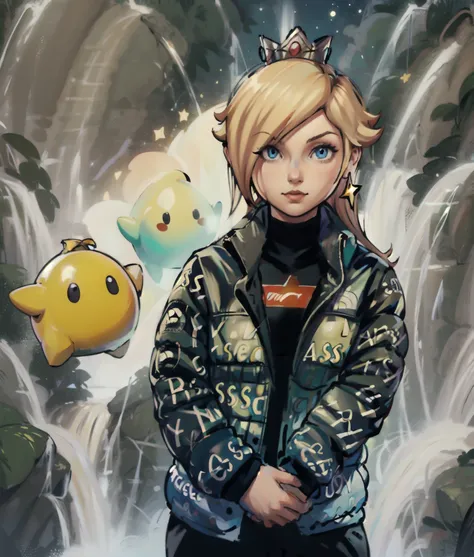 rosalina
luma
crown dripjacket
own hands together