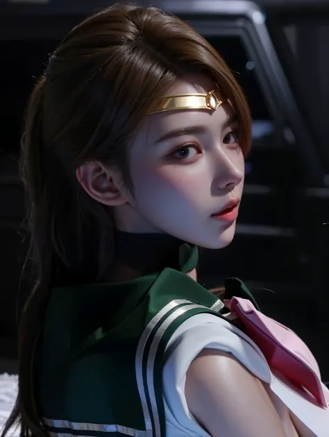 Game Art，CG Animation，  best image quality  ，Maximum resolution，8K quality，(【Profile photo)，(portrait)，(Head close-up)，(Rule of Thirds)， Unreal Engine 5 Render  ，20-year-old girl，((Queen))，Very detailed eyes ，(   big breasts  )，Elegance and nobility， ray t...