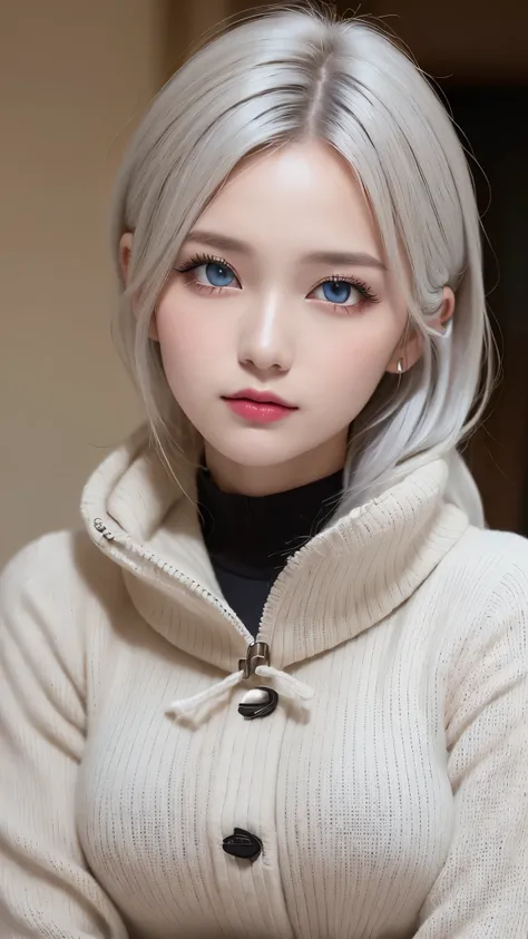 forehead、duffle coat:1000.0、Gray Hair:1000.0、Scarf:1000.0、white hair:100.0、absurdly long hair:100.0、Obese:100.0、(((White Hair:100.0、absurdly long hair:100.0、white hair color:1000.0、White hair color:1000.0、duffle coat:1000.0、stockings:1000.0、cable knit swea...