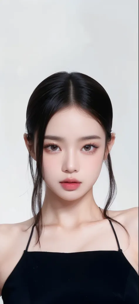 uma mulher com um top preto e um top preto posando para uma foto, Jennie Blackpink, Yanjun Chengt, Jingna Zhang, asian features, Shen Mingchen, korean symmetrical face, Xintong Chen, Asian face, Wenfei Ye, Xision Wu, young cute wan asian face, Heonhwa Choe...