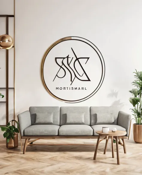 a logo for a furniture shop that have S and M on it 