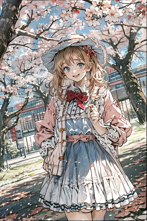 alice carteret,  detailed background with white knee-high ,  cardigans , open  cardigans , striped bow , hair accessories,  blue...