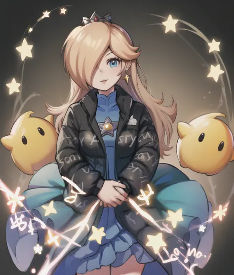 rosalina
luma
crown dripjacket
own hands together