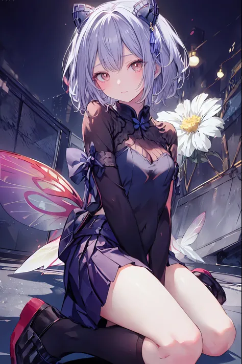 ( s)，Best Quality，Two cute fairies with beautiful faces down to the smallest detail ，cute， dark brown eyes，(背の低いcute女の子，Young student，Young and delicate girl）,（masterpiece，Best Quality)， black hair， sleepy look after intercourse， short-sleeved white shirt，...