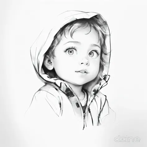 a drawing of a young boy with a hoodie on, sketch style, cute portrait, digital pencil painting, sketch illustration, realistic sketch, professional sketch, girl sketch, portrait illustration, pencil drawing illustration, traditional drawing style, digital...