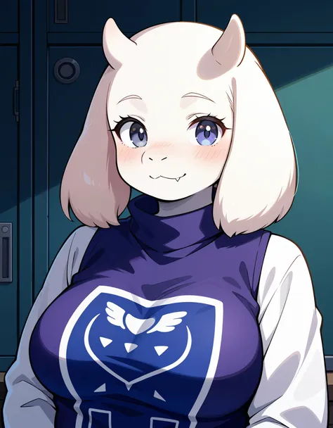 score_9,score_8_up,score_7_up, source_furry,, furry, fur whiter, 2d, break, 1girl, solo, toriel, young