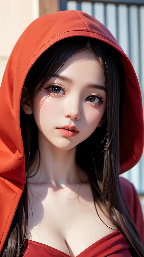 Naked Little Red Riding Hood、close up