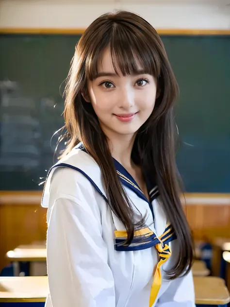 (((Best Quality)))、(((Ultra-precision CG16K wallpaper)))、(((Super detailed)))、(((Mature 24 year old woman、one person:1.8)))、((Very beautiful Japanese face))、(((Zuo々Nozomi)))、(( Straight Semi Long Hair、bangs:1.6))、(Shiny brown hair)、(Sparkling Eyes)、Thin ey...
