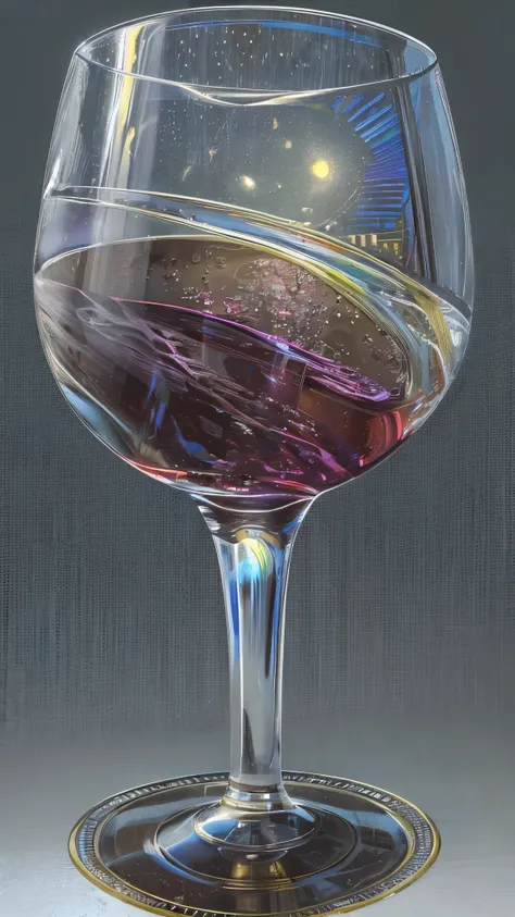 ((Best Quality)),( ultra high resolution),(Super detailed),( detailed description ),(( best CG )),(masterpiece), Highly Detailed Art ,( Art with Precise Details:1.5), Galaxy in a Wine Glass ,  Shake a Wine Glass 