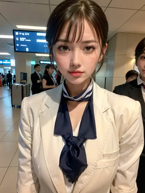 ((Best of the highest quality, 8k, Masterpiece, raw photo: 1.2)), (Sharp focus: 1.2), (1 AESPA, slim body type female, 21 y/o: 1.1), (solo: 1.28), (realistic, photo-realistic:1.37), cute face, finely eyes, (droopy eyes: 1.32), (Emphasize prominent aegyo-sa...