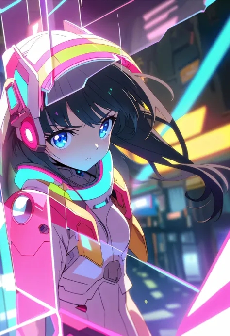   anime girl  with black hair and blue eyes in a white top,   portrait anime space cadet girl,   anime girl  of the future, cyberpunk   anime girl , cyberpunk   anime girl  mech, Cute Cyborg Girl, アニメ Cyberpunk アート, female cyberpunk   anime girl ,  perfect...