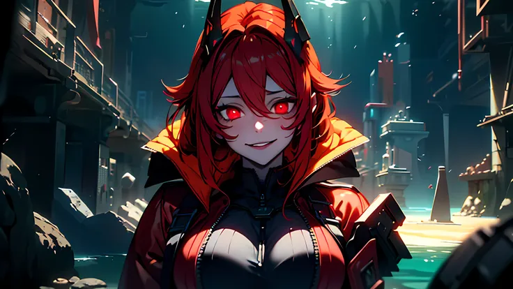 ((Best quality)), ((masterpiece)), (detailed:1.4), 3D, an image of a beautiful cyberpunk female, Yandere , Yandere Face , Trance , Trance Eyes , yameroyandere , constricted pupils , yandere , empty eyes . shaded face , crazy eyes , glowing red eyes , crazy...