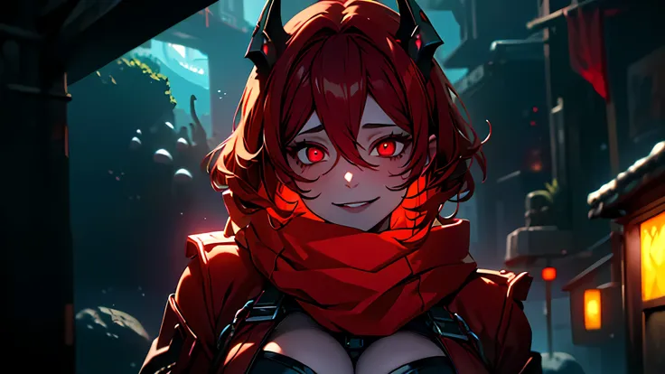 ((Best quality)), ((masterpiece)), (detailed:1.4), 3D, an image of a beautiful cyberpunk female, Yandere , Yandere Face , Trance , Trance Eyes , yameroyandere , constricted pupils , yandere , empty eyes . shaded face , crazy eyes , glowing red eyes , crazy...