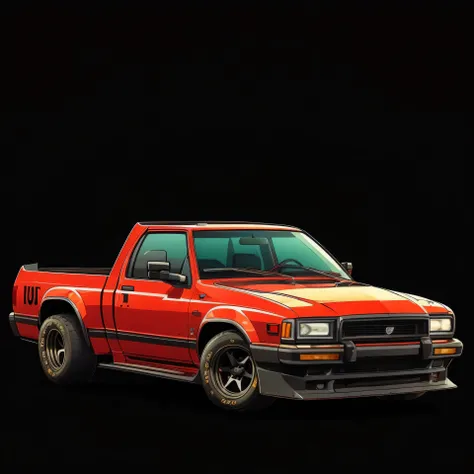 arafed red truck with a black background and a white background, wide body, race car, japanese drift car, racecar, 80s red sports car, front profile!!!!, vehicle photography, red car, 1985 cheverlot k20 c10, vehicle concept photo!!, automotive photography,...