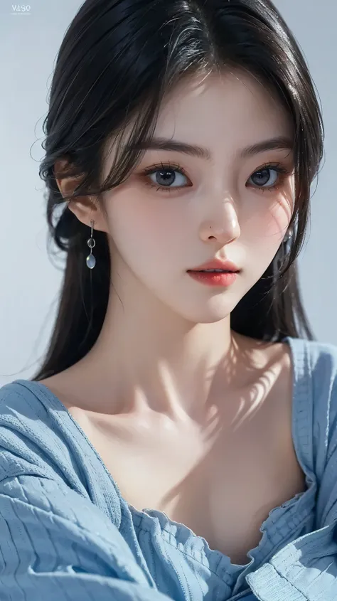 (masterpiece), ( top ), ( High Quality Details), (illustration), ( Watch 1 female ), Staring at the viewer , (Interview), Beautiful, Detailed Eyes , delicate and beautiful face , Floating , (High saturation), (shining), blue sky, Bright and beautifu...